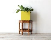 Tortoise Shell Bamboo Side Table