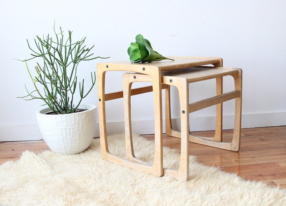 Wood Nesting Tables (Set of 2)