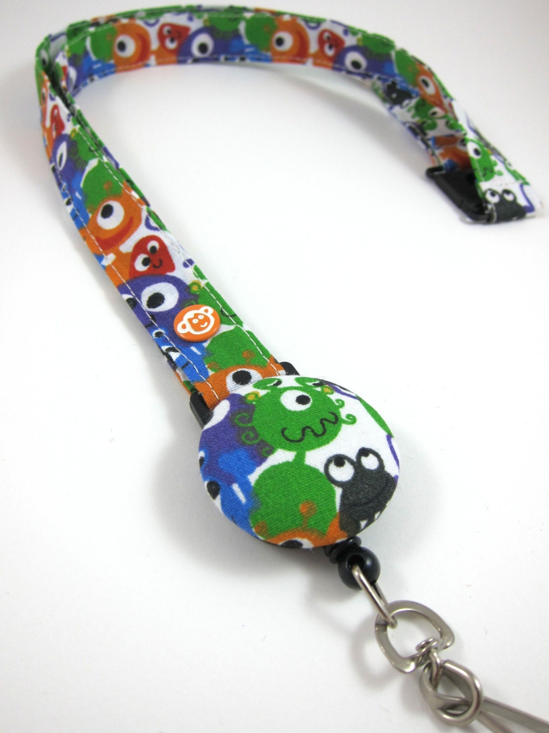 Cute Lanyard with Retractable Badge Reel - ID Badge Holder - Monsters