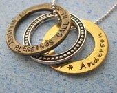 custom triple eternity ring necklace - my greatest blessings call me mom