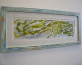 Screenprint, Serigraph, Seaweed, Ebb and Flow by Ashley Van Etten