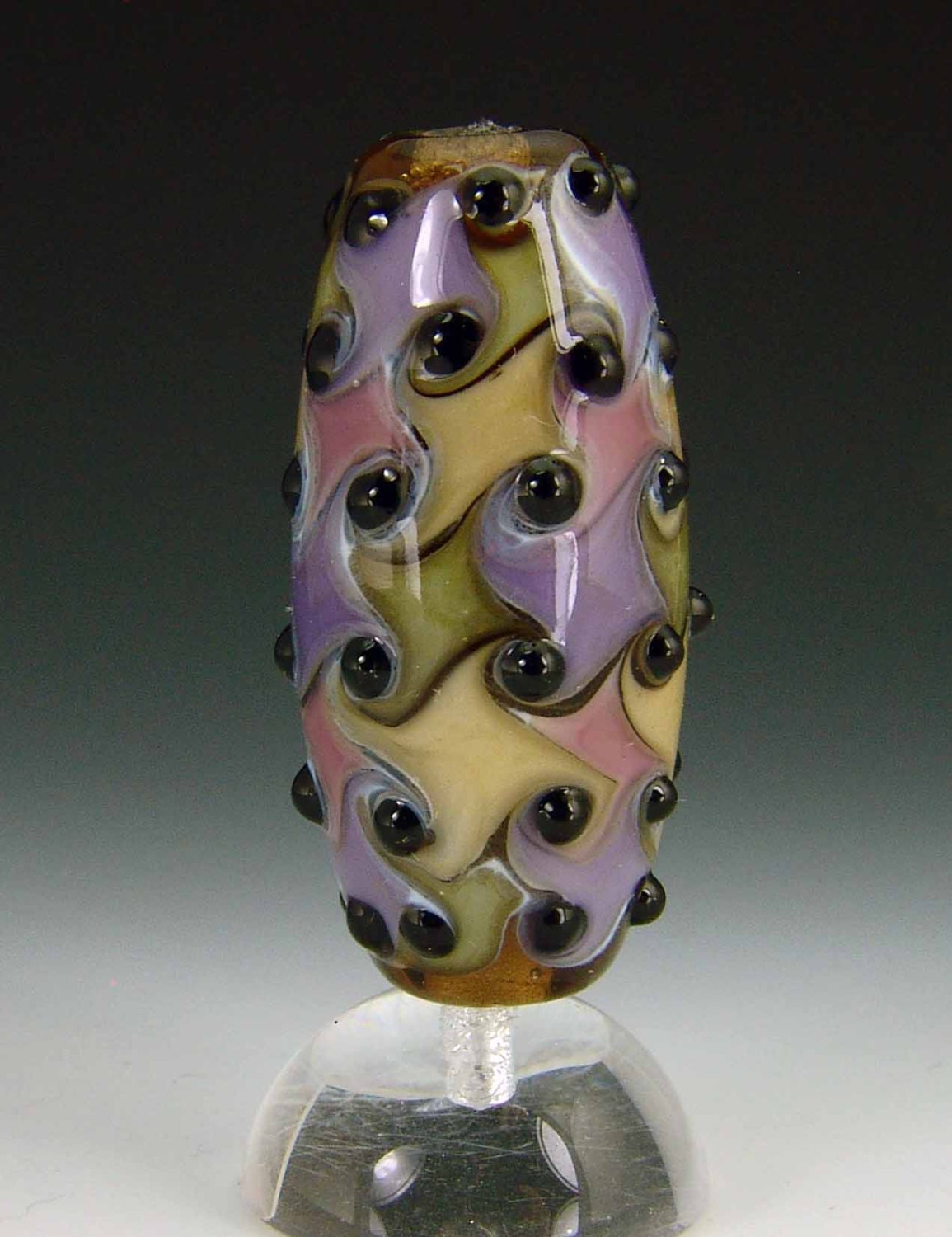 Lampwork focal pendant bead twists