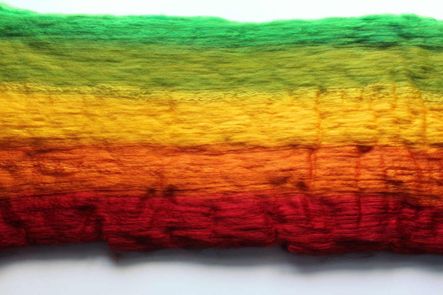Spinning Fiber Batt Drum Carded "Rainbow's Beginning" 4.9 oz oz Supercard Batt NO SPARKLE