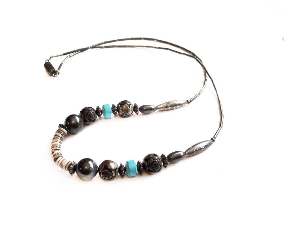 1980s Bead Necklace, Native American Style