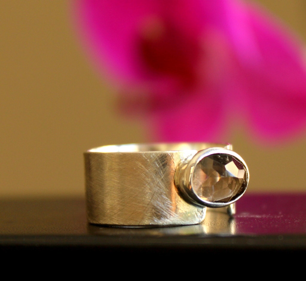 Smokey Quartz Ring Sterling Silver  Made To Order