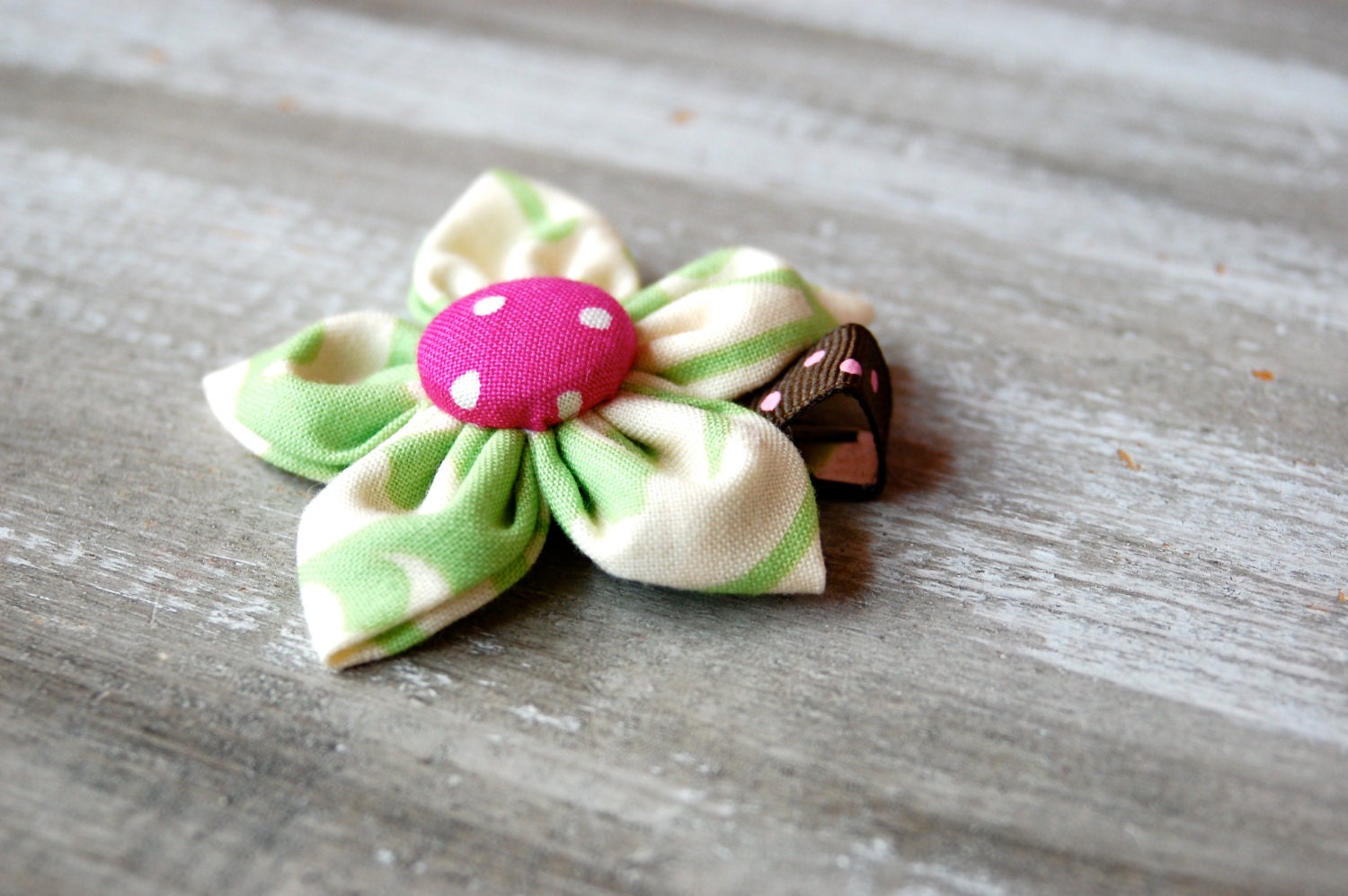 fabric flower hair clip