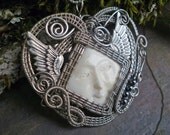 An Angel in Silver Ox with Wings and Face Brooch Pendant Pin
