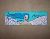 Folk Art Angel Original Painting Peace