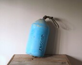Vintage Aqua Blue Buoy, Nautical, Ocean Buoy, Sailing, Sea, Beach Decor, Nautical Decor, Vintage Fishing Gear