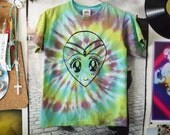 B E L I E V E // Pastel Tie Dye SAILOR MOON ALIEN Head Anime Shirt, Extra Small