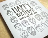 Happy Birthday From All of Us Letterpress Card