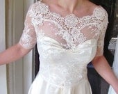 New  Kiss Me In BARILOCHE ivory bridal lace top LIMITED EDITION ivory lace top ivory lace blouse bridal bolero jacket
