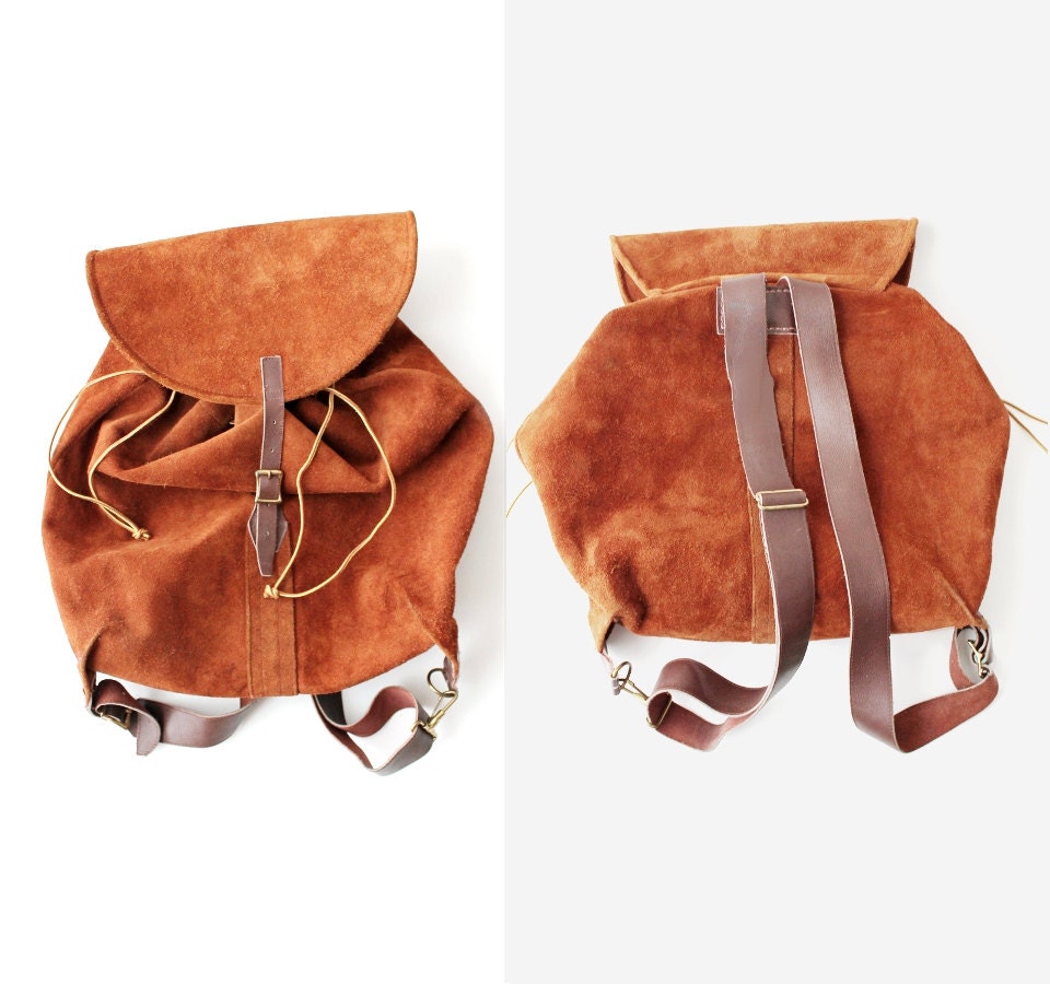 1970's L.L. BEAN Rust Leather Camper Backpack