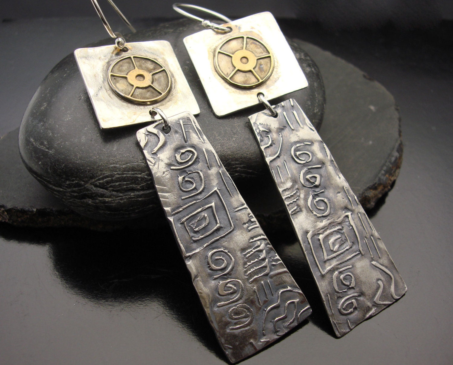 Long Sterling Silver Earrings - Don't Drag Me Down