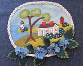 Seaside Blue In Wool Pattern for Wool Applique