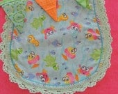 Down by the Sea Baby Burp Pad / Cloth is perfect for the little person in your life and sure to make you the hit of the baby shower