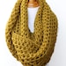 Oversized Infinity Scarf or Chunky Huge Snood in Snapdragon or Choose Color - Ready to Ship