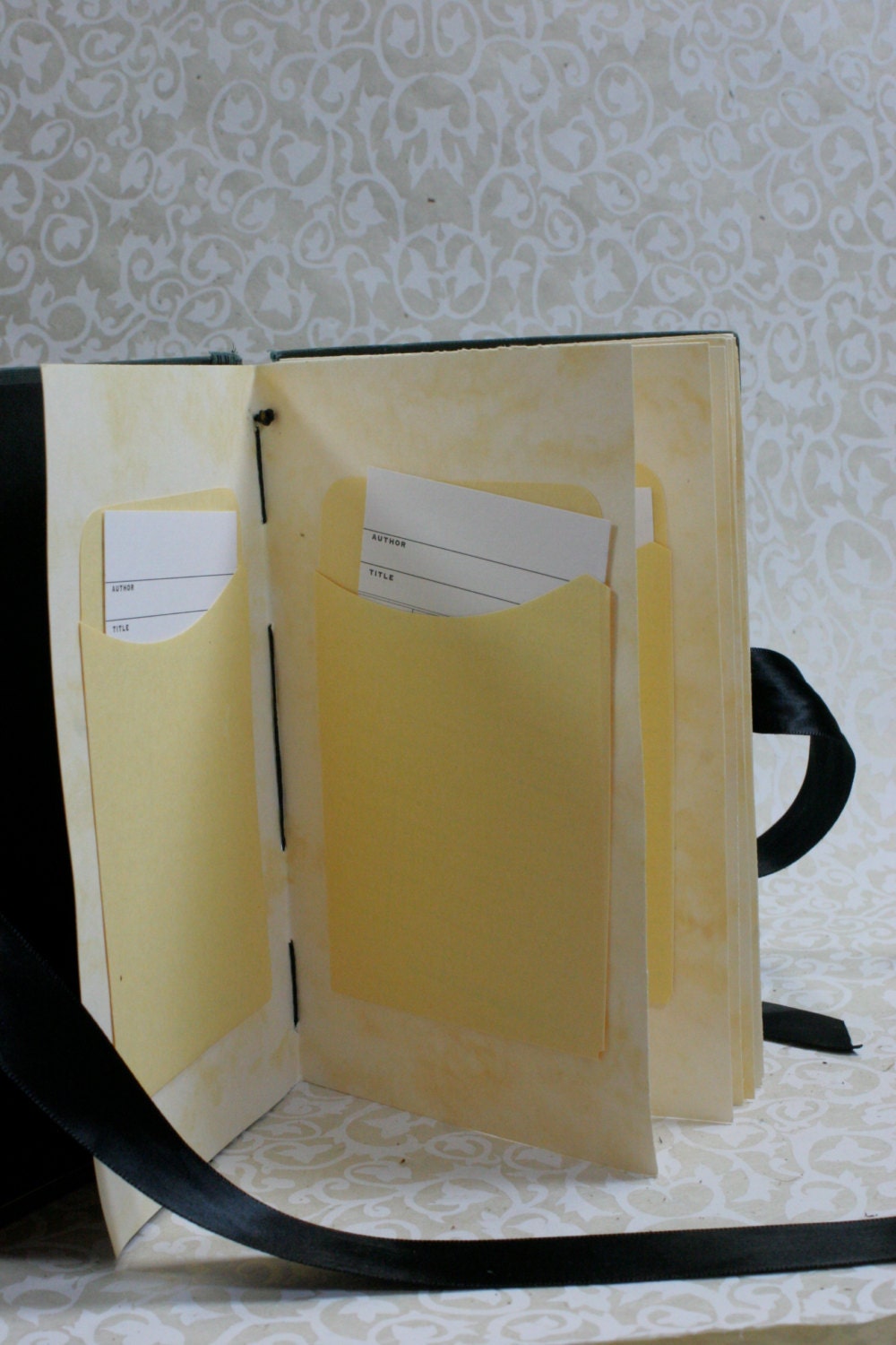 Hipster Wedding Guest Book Alternative with LIbrary Cards and Vintage Literary Theme for Wedding