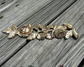 Vintage Syroco Rosettes - Syroco Wood 9 Inch Rose & Leaf Decor