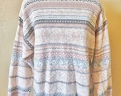 vintage LIZ SPORT geometric pastel  sweater. blended wool