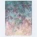 teal orchid honey aurora, original abstract watercolor painting 9X12 inches, teal mauve purple cream coloration
