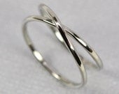 14K Palladium White Gold Infinity Eternity Ring, Unique Wedding Band, size 3-6 this listing, Sea Babe Jewelry