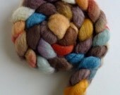 BFL Wool Roving - Hand Painted Spinning or Felting Fiber, Chateau Chemise