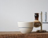 Porcelain Shaving Bowl with Blue Line