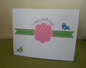 Bird happy birthday card or personalized card