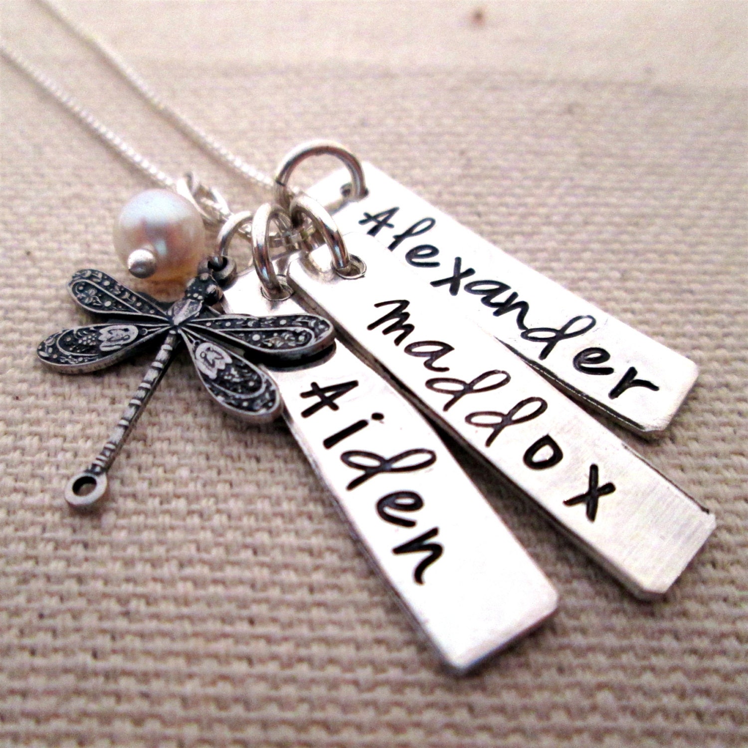 Personalized Jewelry - Day Dream - Mothers Necklace - hand stamped jewelry