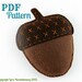 PDF Pattern Felt Acorn Plush Toy Softie Embroidery Hand Sewing