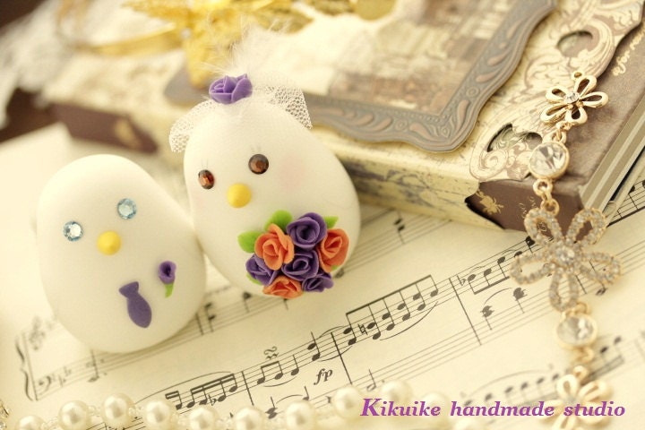 Custom  birds  Wedding Cake Topper