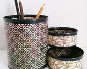 Desk Organizer / Pencil Holder made from recycled cans