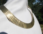 Gold Diamond Cut Choker Necklace