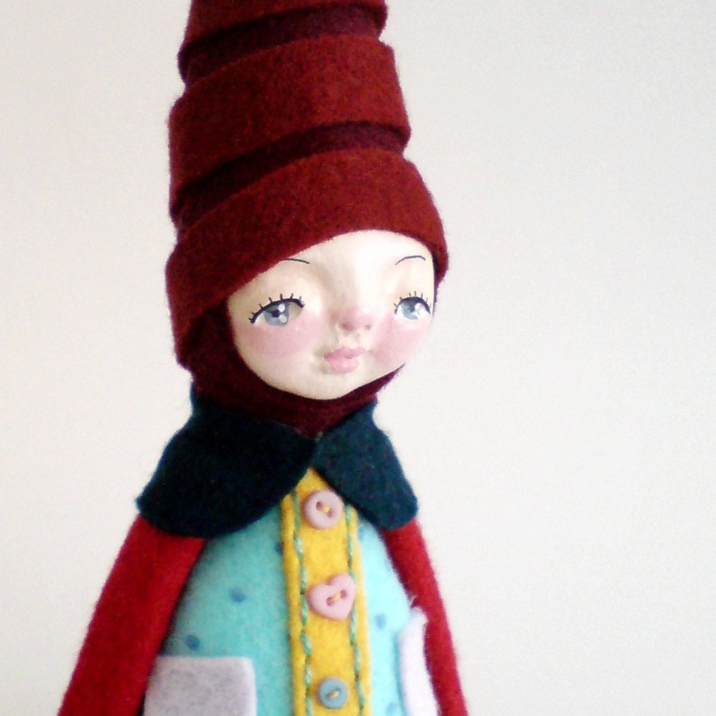 Elf Figurine, Collectable Figurine, soft sculpture, Gnome figurine, Elf Toy