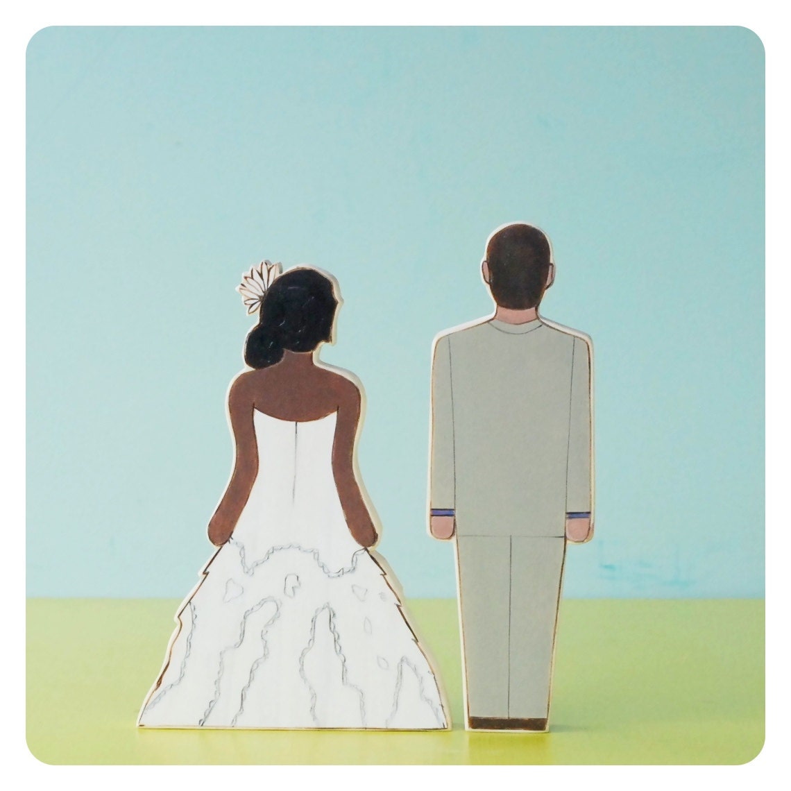 Custom Wedding Cake Topper Couple