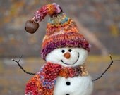 Snowman - Wool Needle Felted Snowmen - winter decor - 201