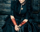 Plus size Steampunk Blouse High Neck Exposed Zipper-Custom 2XL and Above