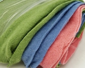 Cashmere scarf KIT 100% recycled pieces to make your own DIY pink green blue