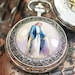 holy beautiful Mary Immaculate Conception pocket watch / medal roman catholic