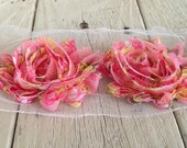 New-Shabby Rose Trim -PINK FLUER inches-1/2  yard