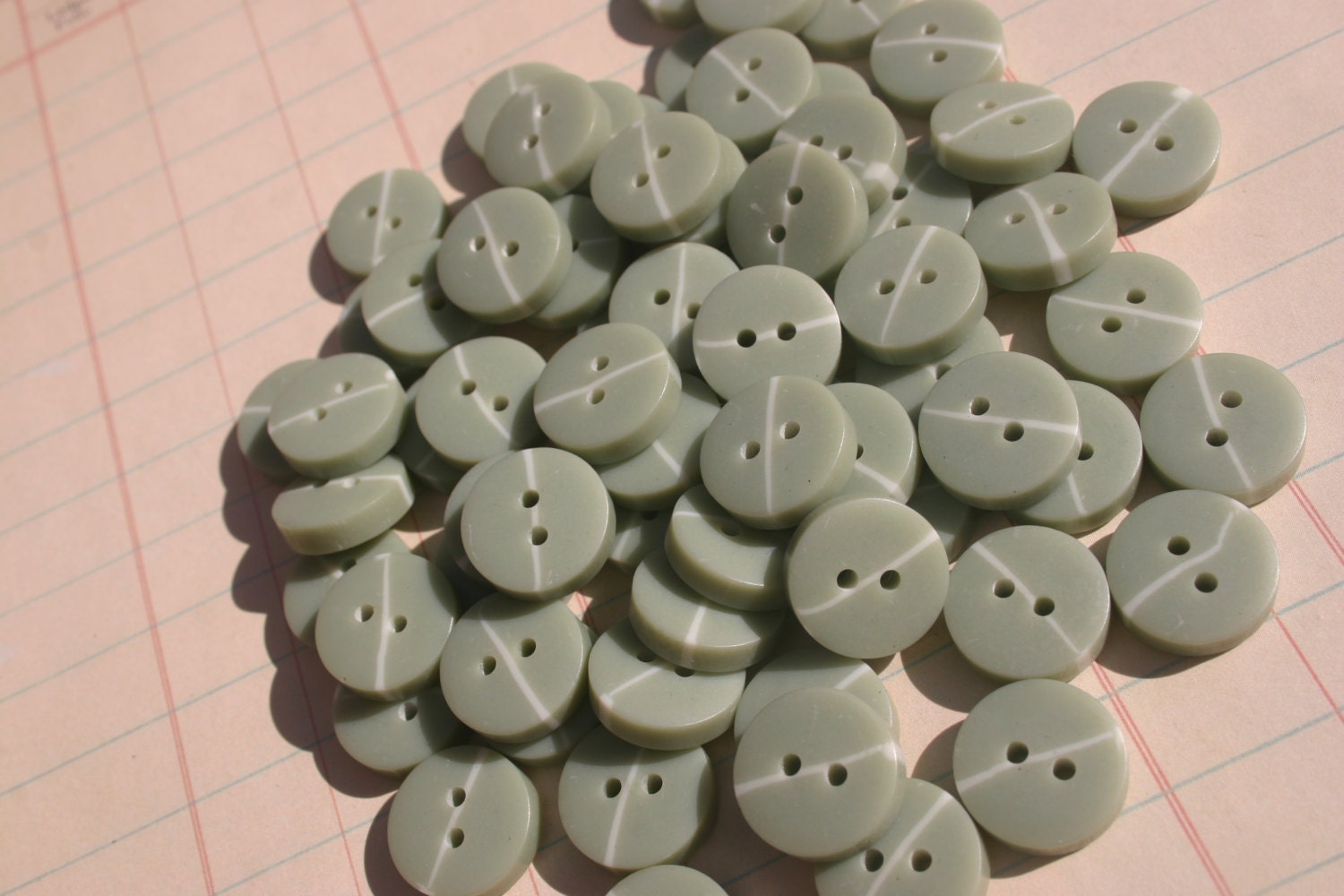 Light Green Bulk Buttons - Sewing Embellishments - 50 Buttons