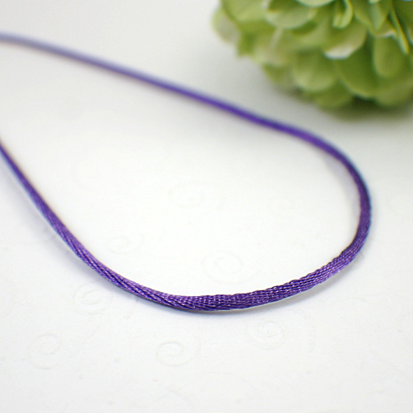 Purple satin necklace cord handcrafted single pick your length violet