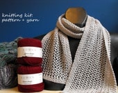 LadeeBee's Linen Breeze Scarf Knitting Pattern Kit