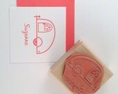 Camper Teardrop Trailer Personalized Rubber Stamp
