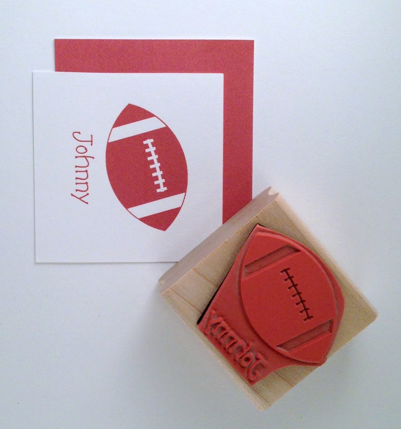 Football Personalized Rubber Stamp