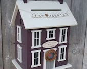 2013 Wedding Card Box Birdhouse Original  Personalized -  Choose your Colors - Just Married banner