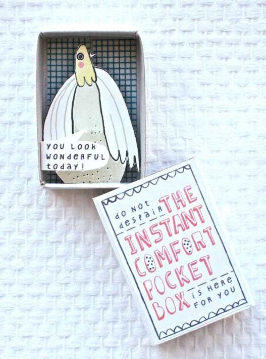 The Instant Comfort Pocket Box - Mrs Pigeon-Grey