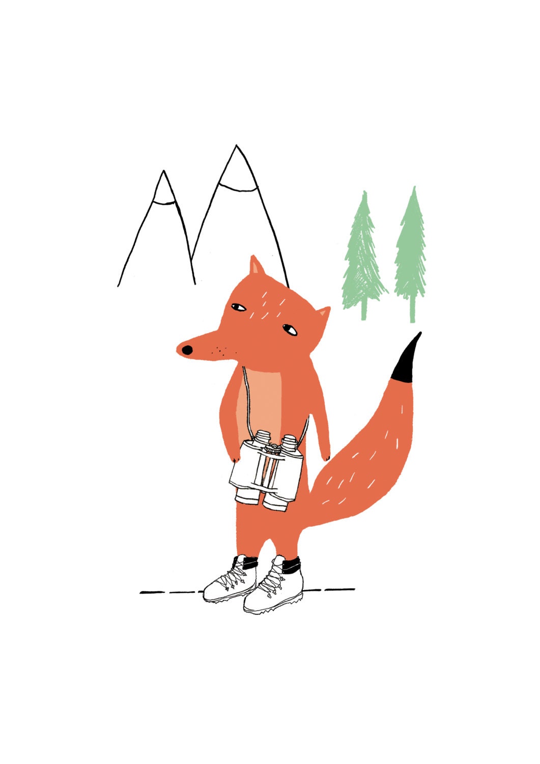 Print - Fox in the mountains