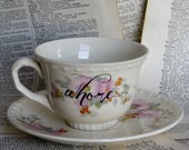 Crooksville WHORE teacup and saucer set